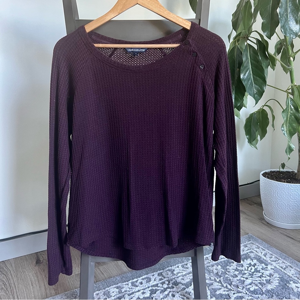 Calvin Klein dark purple shirt